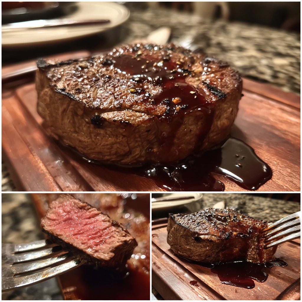 Romantic Filet Mignon with Red Wine Sauce