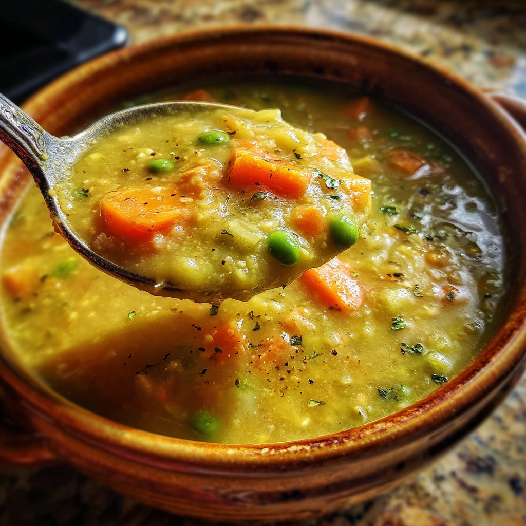 Healthy Crockpot Split Pea Soup