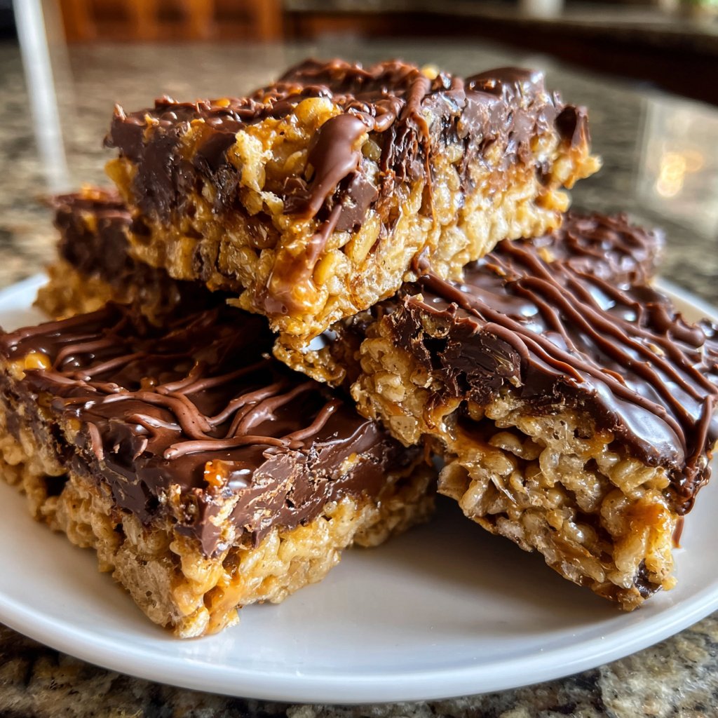 Chocolate Peanut Butter Rice Crispy Treats
