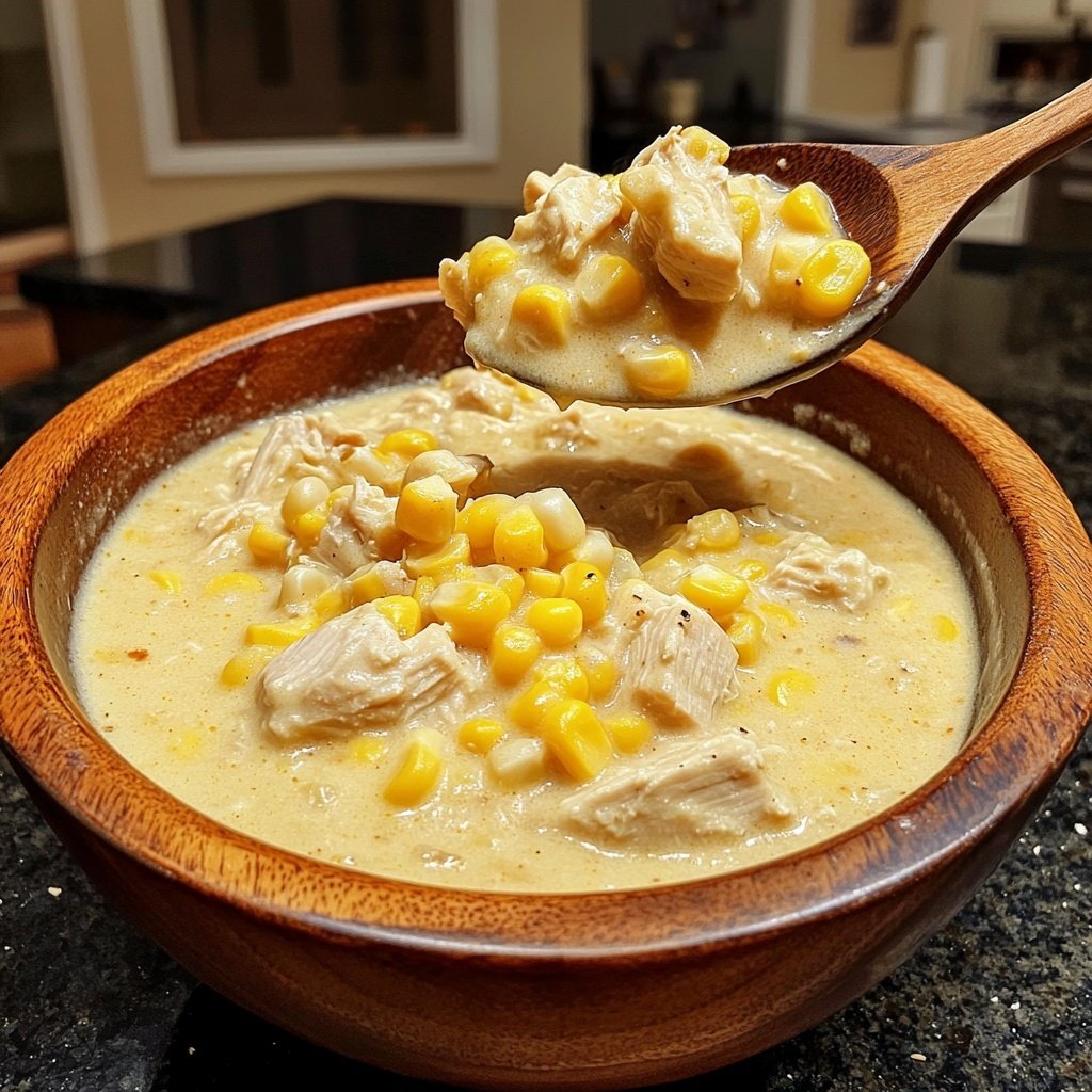 Cozy Crockpot Chicken and Corn Chowder