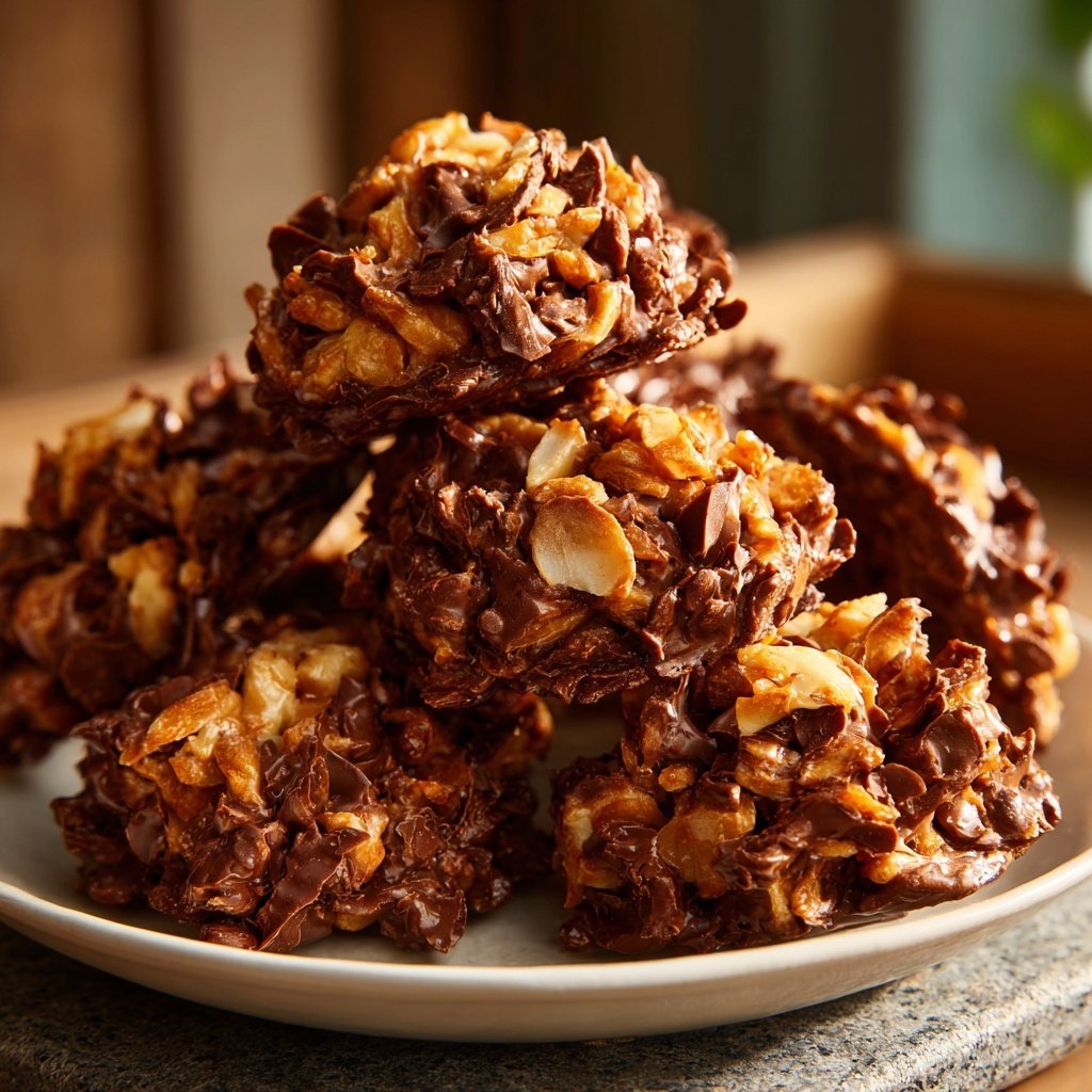 Chocolate Coconut Peanut Clusters