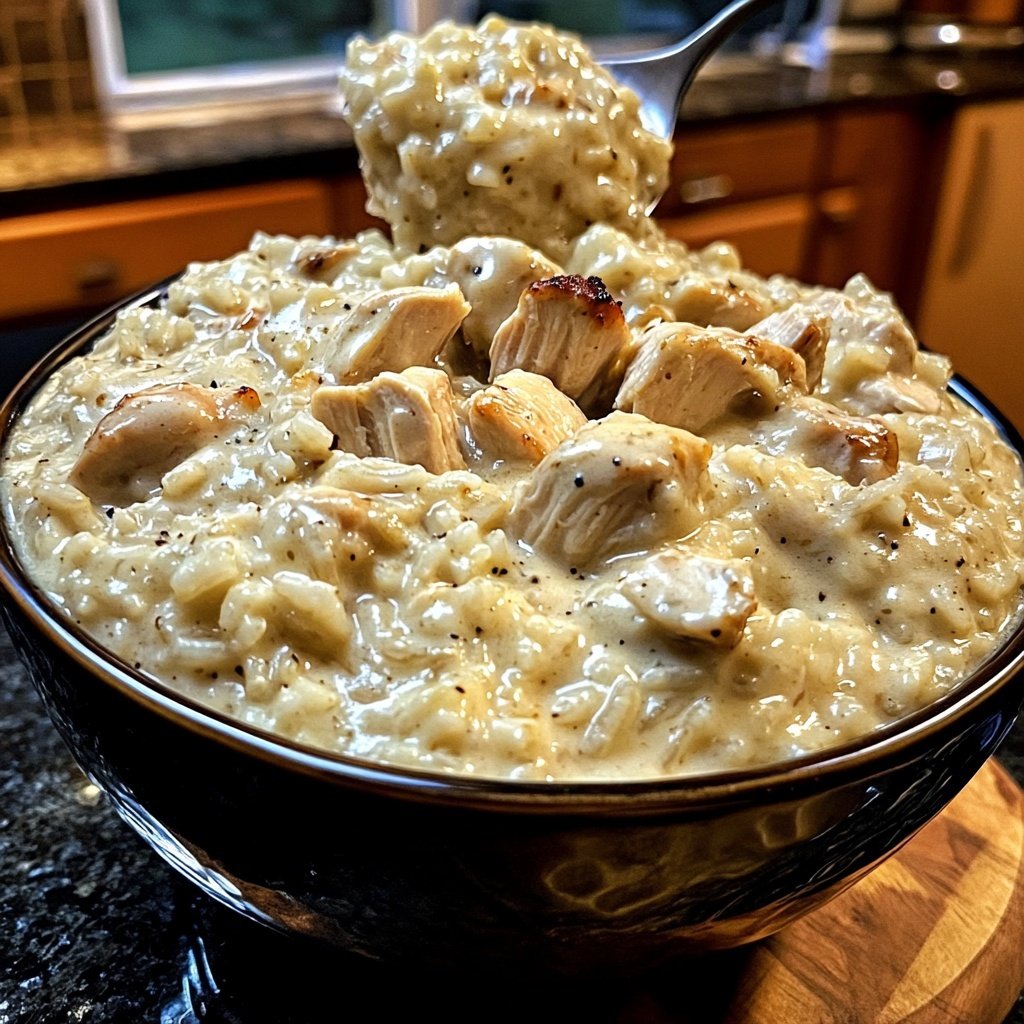 Creamy Slow Cooker Chicken and Rice