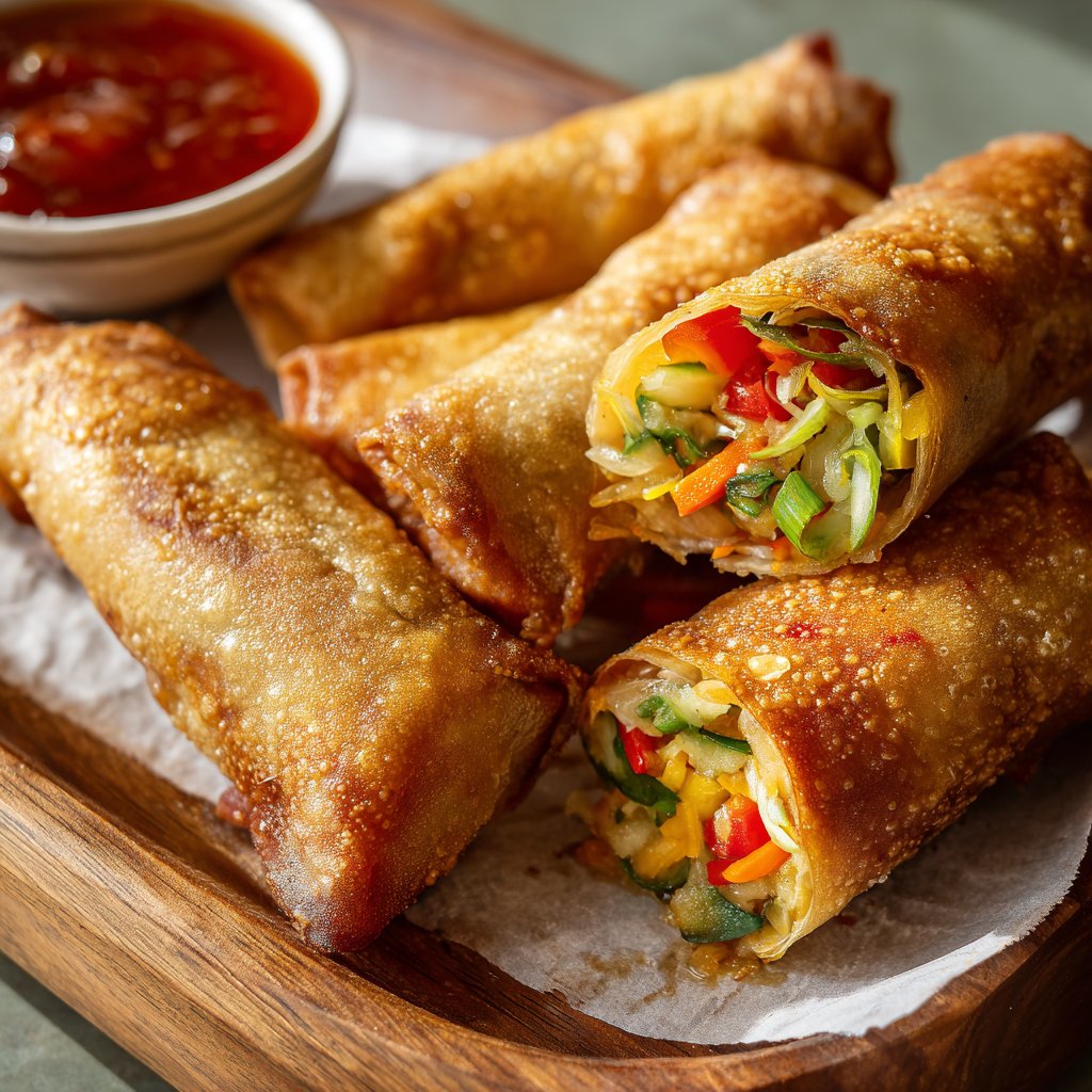 Super Bowl Veggie Spring Rolls