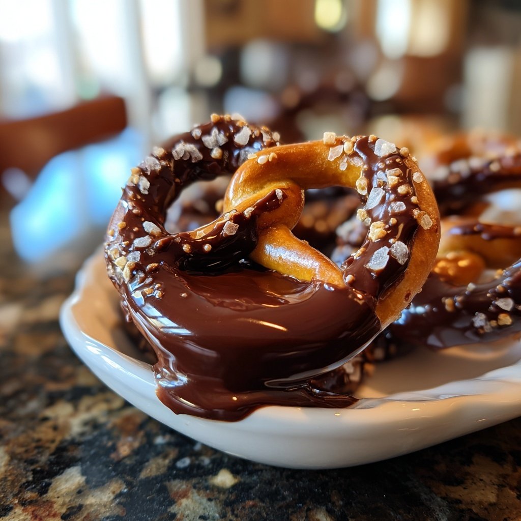 Valentines Snacks Chocolate Dipped Pretzels