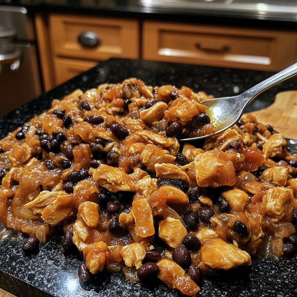 Dump-and-Go Crockpot Chicken and Black Beans
