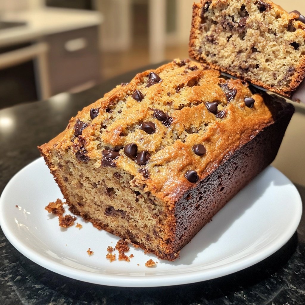Banana Bread with Mini Chocolate Chips Recipe