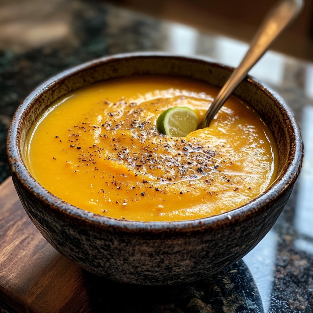 Squash Soup with Ginger and Lime