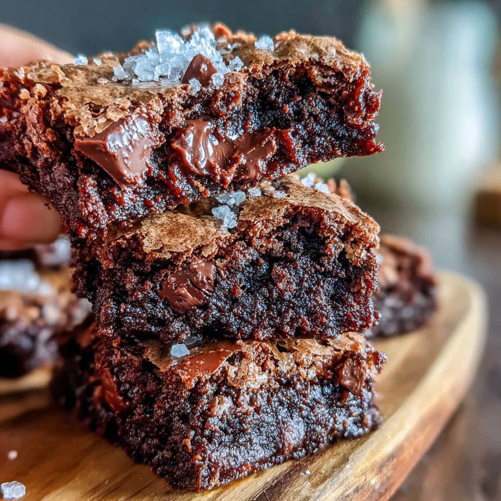 Crispy Sourdough Discard Brownies