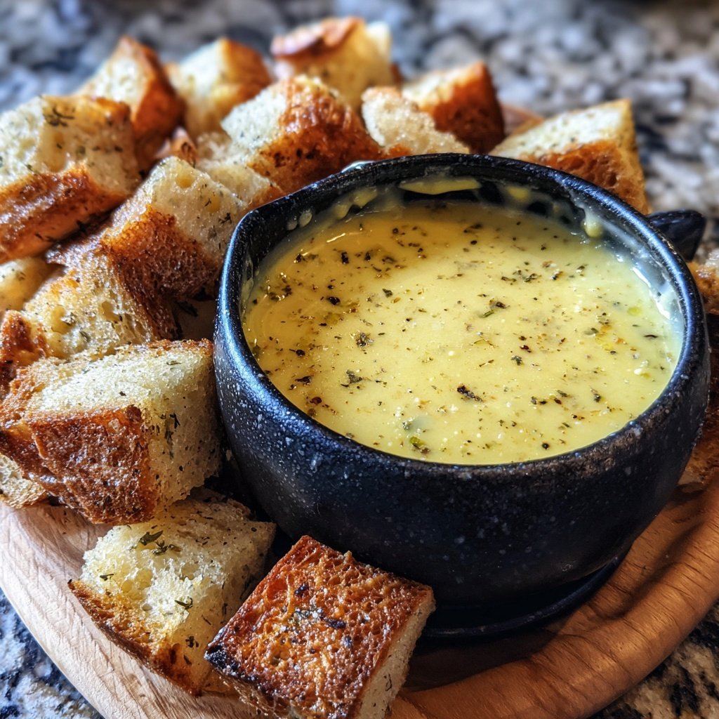 Fondue with Herb Infused Cheese